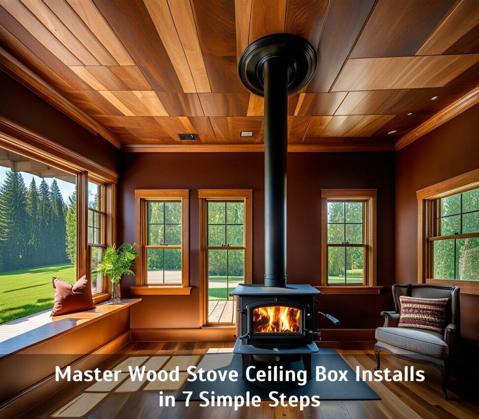 wood stove ceiling box