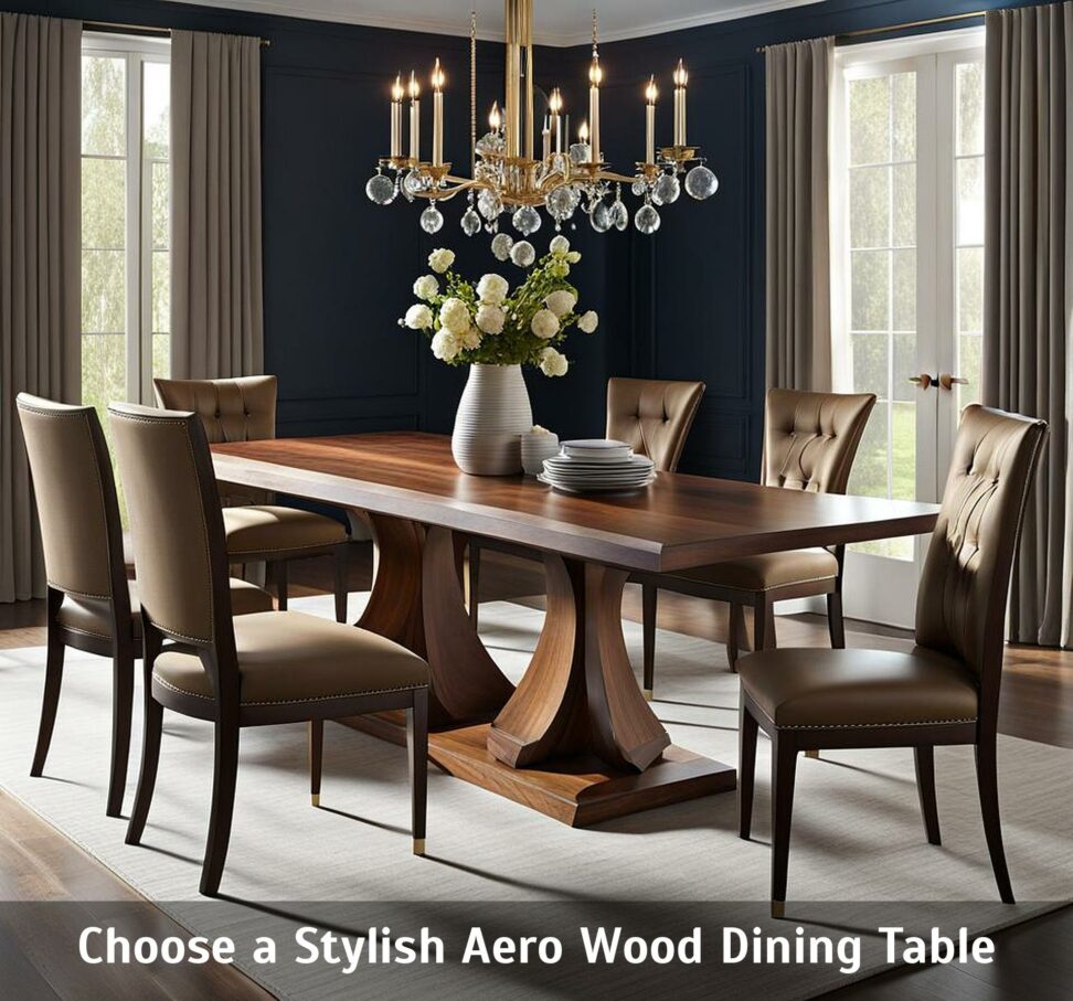 aero wood rectangular dining table