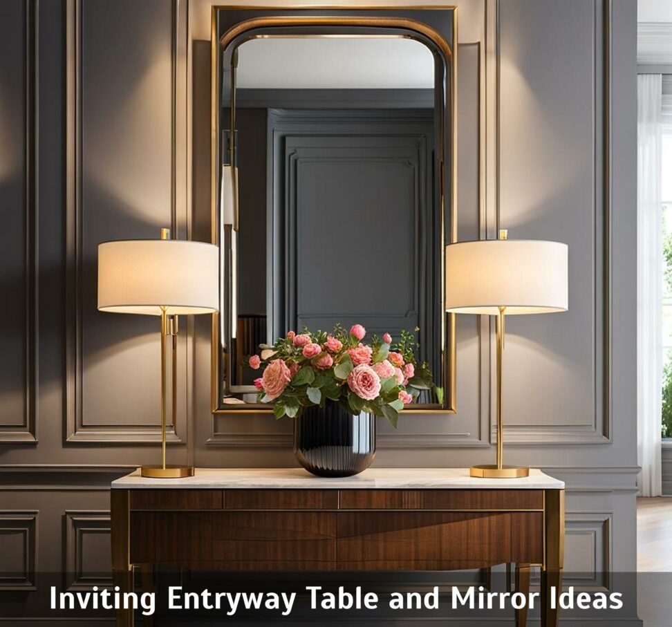entryway table and mirror ideas
