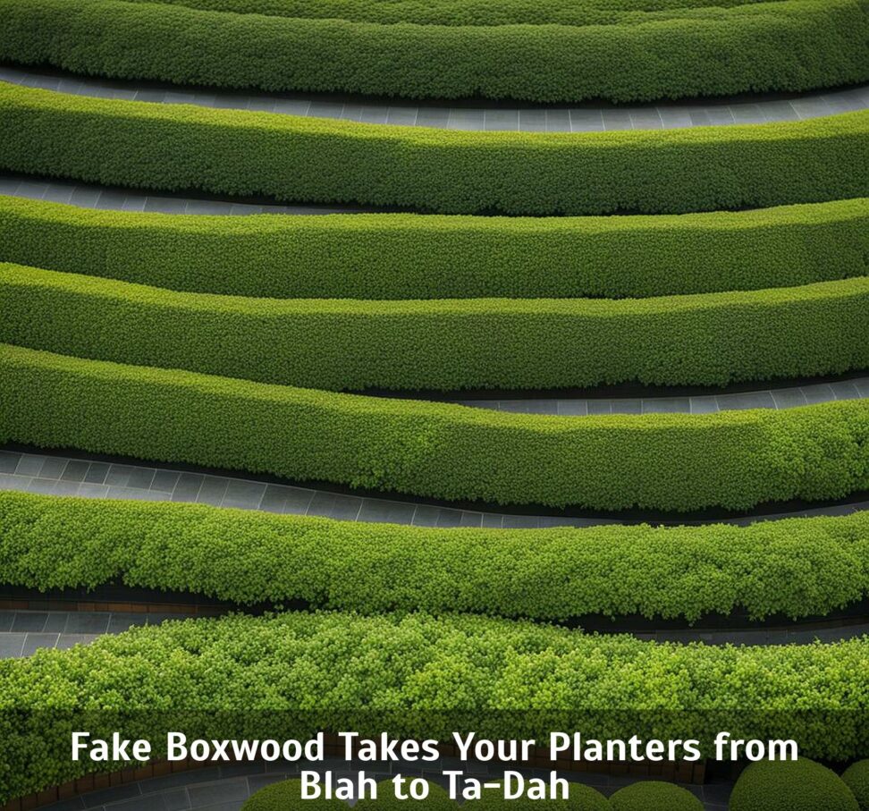 faux boxwood planter filler