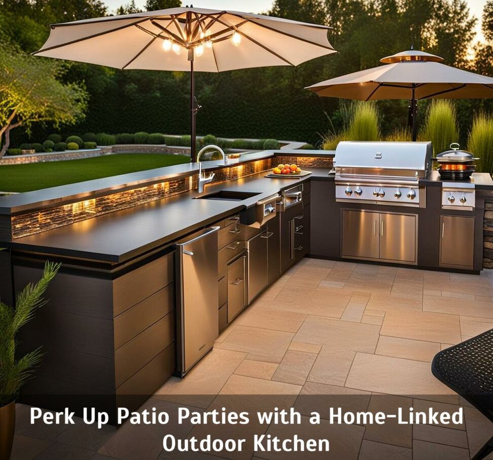 outdoor kitchen attached to house