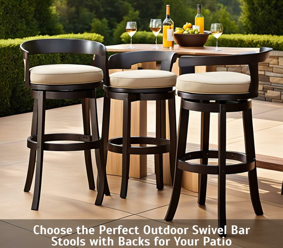 outdoor swivel bar stools with backs