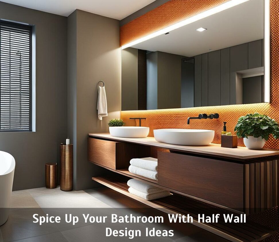 bathroom half wall ideas