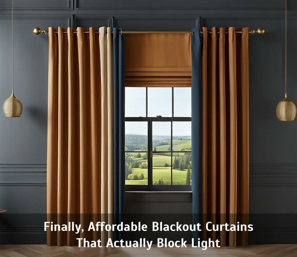 cheap blackout curtains 2 panels