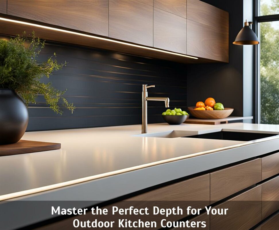 outdoor kitchen counter depth