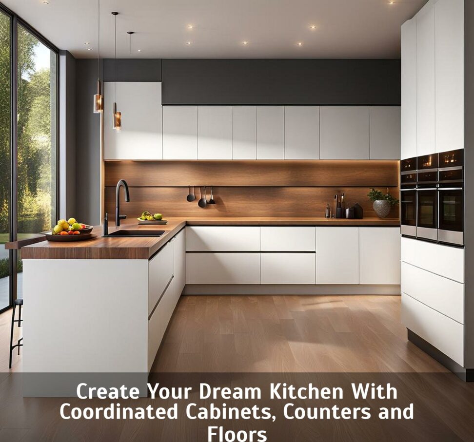 kitchen cabinets countertops and flooring combinations