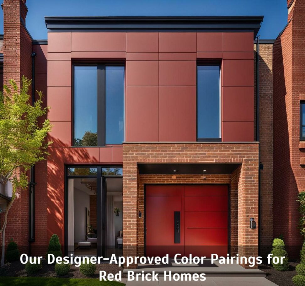 red brick house trim colors