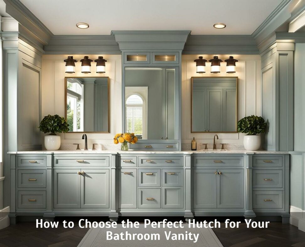 bathroom vanity with hutch
