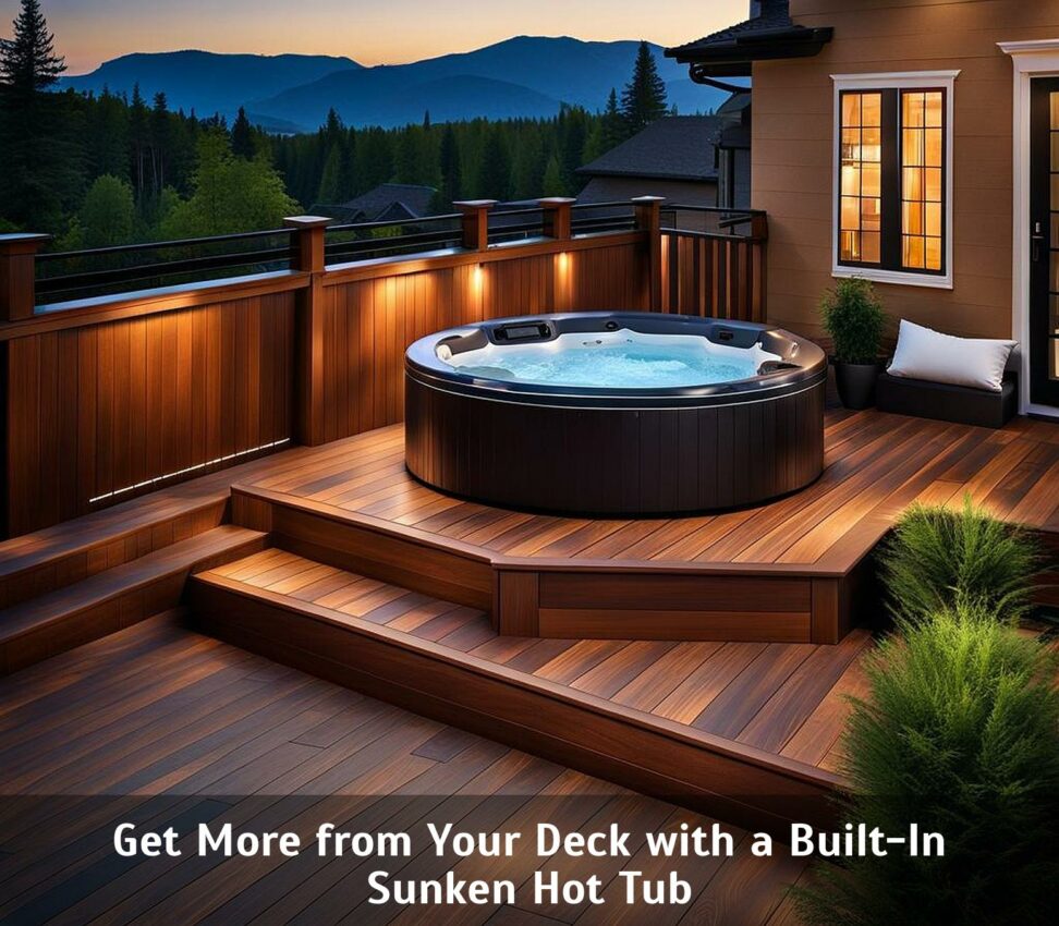 hot tub sunken in deck