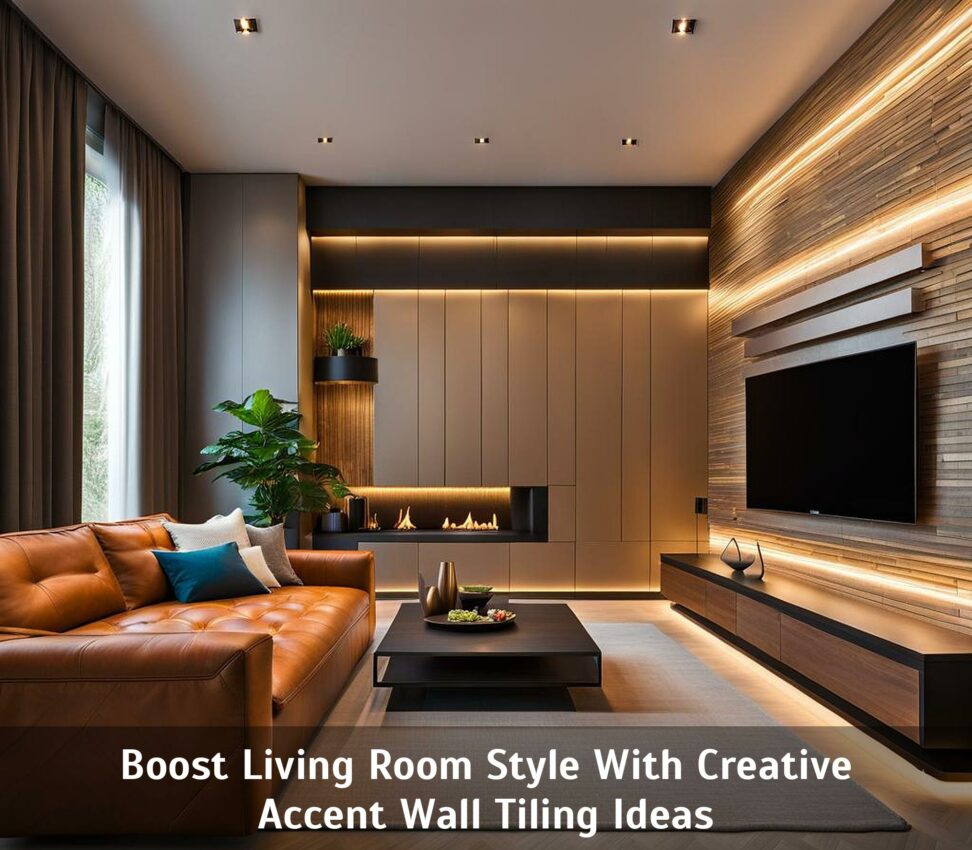 living room wall tiling